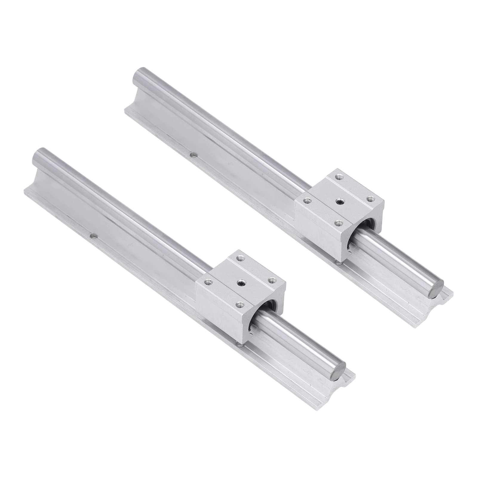 ViaGasaFamido Guide Linéaire 2Pcs SBR16, Bloc Coulissant et Rail 300mm