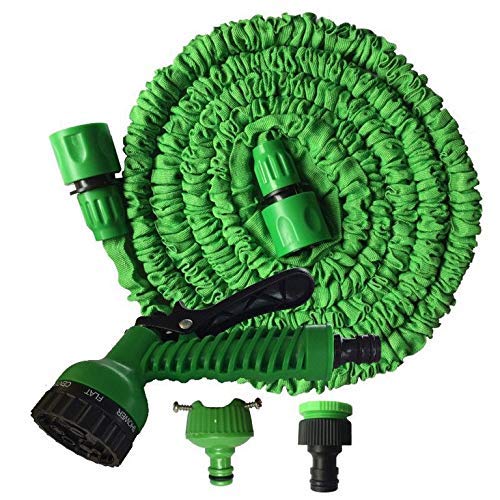 15mt/50ft Expandable Plastic Garden Hose & Spray Nozzle Combo, Hose Pipe, Magic Hose Amazon.in