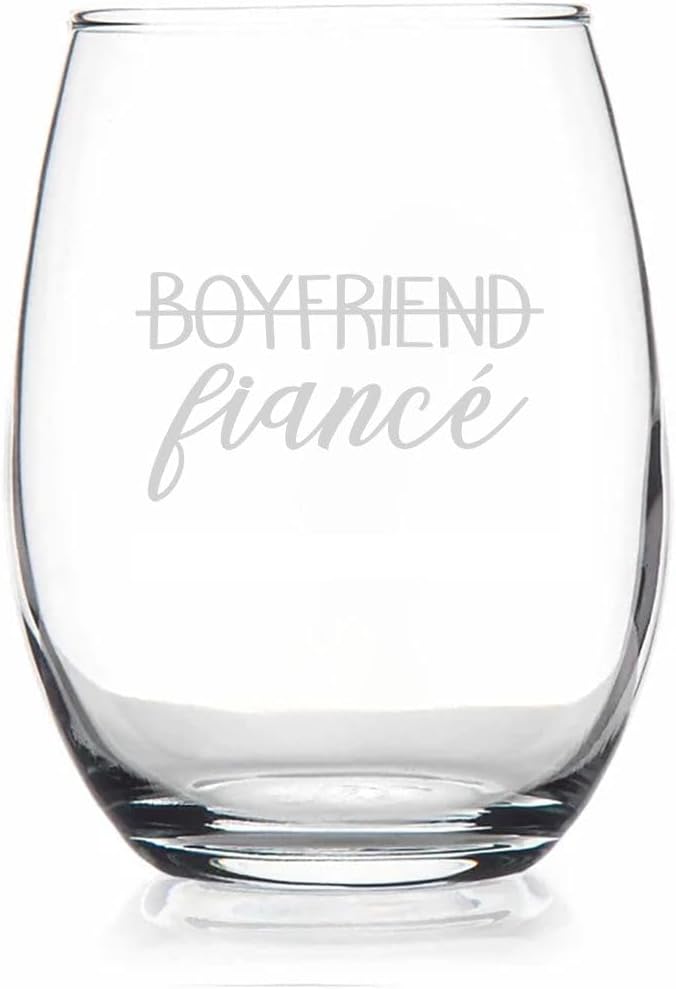 ボーイフレンドワイングラスギフト 婚約ギフト 婚約ギフト 婚約ギフト 彼への婚約者ギフト 新郎への彼のグラス 刻印入りワイングラス