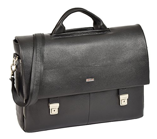 Sac à bandoulière Riley Noir en cuir véritable, votre allié stylé du bureau aux terrasses