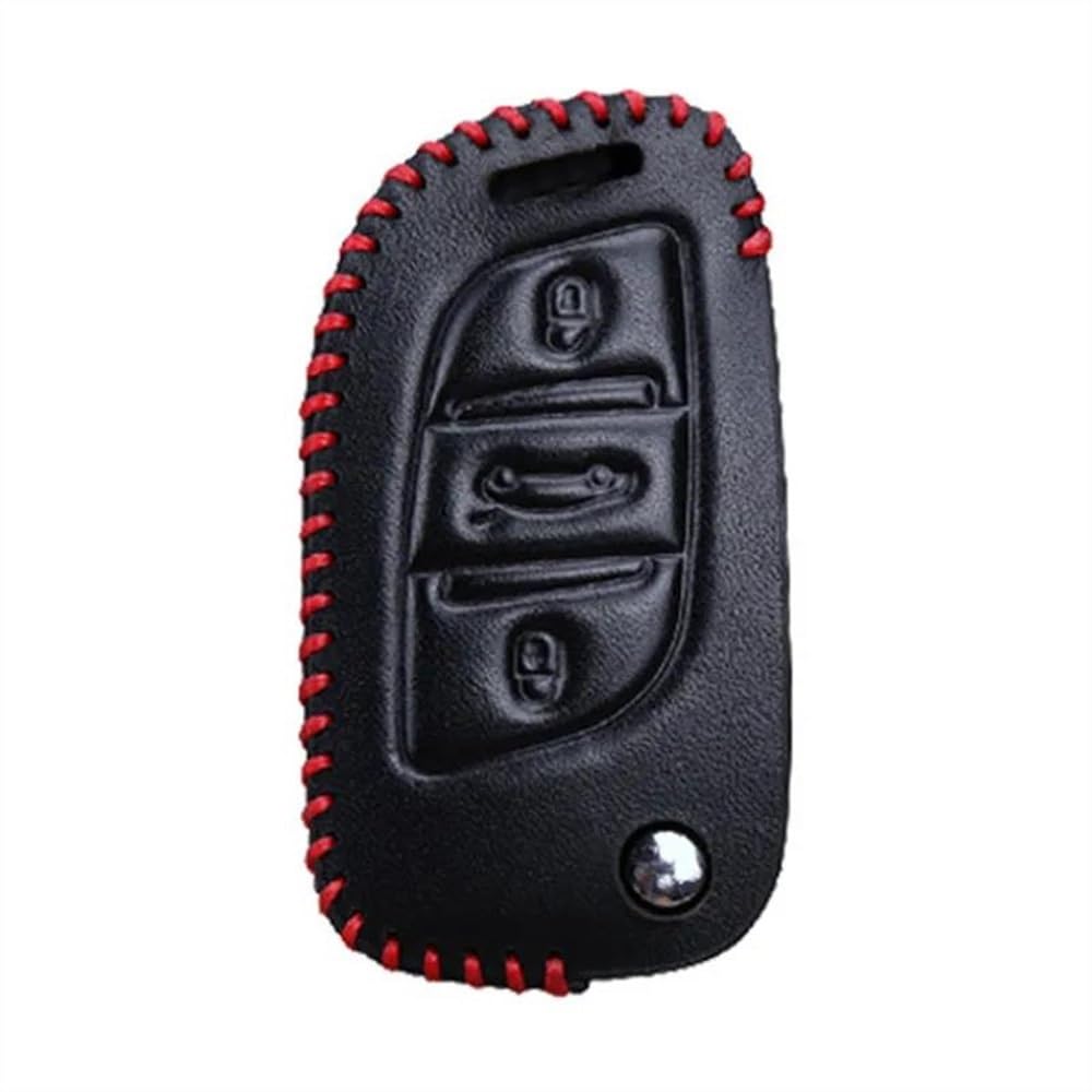 DAVBIR Llave Coche Fundas Funda De Llave De Coche para Peugeot De Cuero Funda Llave Coche para Citroen C1 C2 C3 C4 C5 C4L C6 C8 VTR para Berlingo DS3 DS4 DS5 DS6 2016 2017 Carcasa para Llave(Brown)