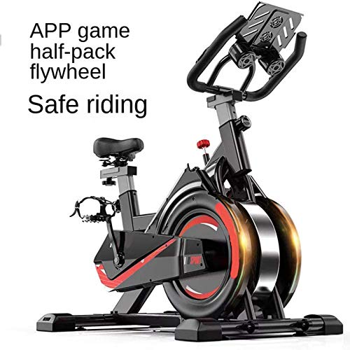 Image of Exercise Bike Stationary Indoor Cycling Bike Trainer High Weight Capacity with Commercial Standard Aerobic Training (Black)