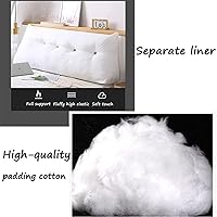 Vista 3 de Almohada grande triangular para cabecero con cuña y respaldo de posicionamiento, almohada de lectura, cojín lumbar para sofá cama con funda Rosa