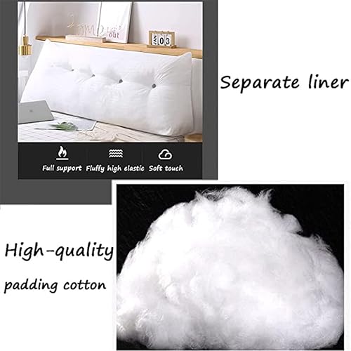 Miniatura 3 de Almohada grande triangular para cabecero con cuña y respaldo de posicionamiento, almohada de lectura, soporte de espalda, cojín lumbar para sofá