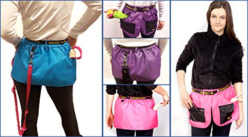 Dingo Trainingsgürtel, Sport, Agility, Apportieren, Gehorsam, Leinenführung, Nasenarbeit, Verhaltenstraining, Trainer Gürtel mit vielen Taschen Violett Große XL 16465-2