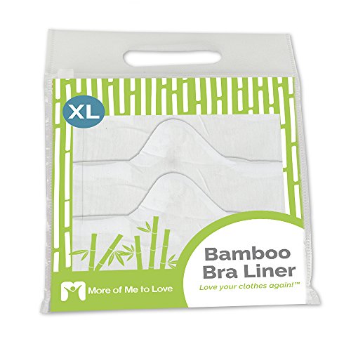 More Of Me To Love 3-Pack X-Large Bamboo Cotton Bra Liner (White) #TOP5