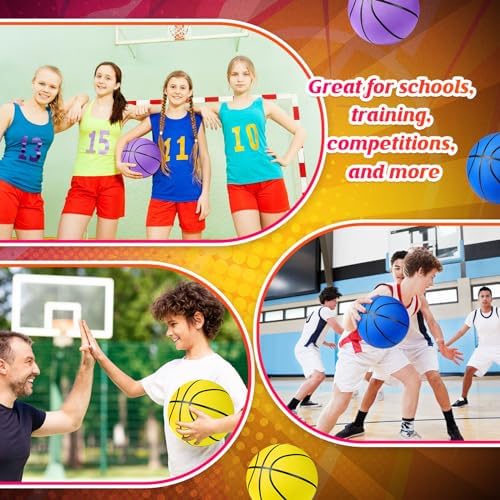 HyDren 6 Pack Rubber Basketballs Bulk with Pump — 사진 5