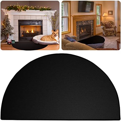Hipiere Fireplace Mat - 27 x 48 Inch Fireplace Mats Fireproof | Hearth Rugs for Fireplaces Fire Resistant | Durable Hearth Rug | Fireproof Mat for Fireplace Indoor & Outdoor - Fiberglass