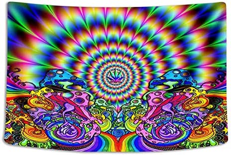 Tapestry Wall Cloth Fabric Hanging Bohemian For Bedroom Dorm Apartment Decoration Live Background Psychedelic Trippy Colorful Trippy Surreal Abstract Astral Digital Hemp Art 153x102cm(60x40inch)(001)