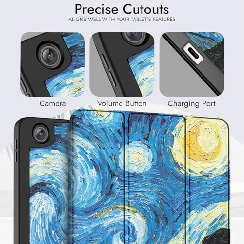 Image of Robustrion Cover for OnePlus Pad Go 2 12.1 inch Cover Case with Pencil Holder, Trifold Cover Case for OnePlus Pad Go 2 Tablet Cover [Auto Sleep Wake Support] - Night