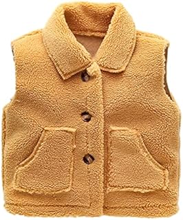 Kids Toddler Children Girls Boys Spring Winter Fleece Warm Thick Vest Clothes Toddler Tops Boys Undershirt Top Christmas Gifts for 10 Year Old Boys (Blue, 4-5 Years)