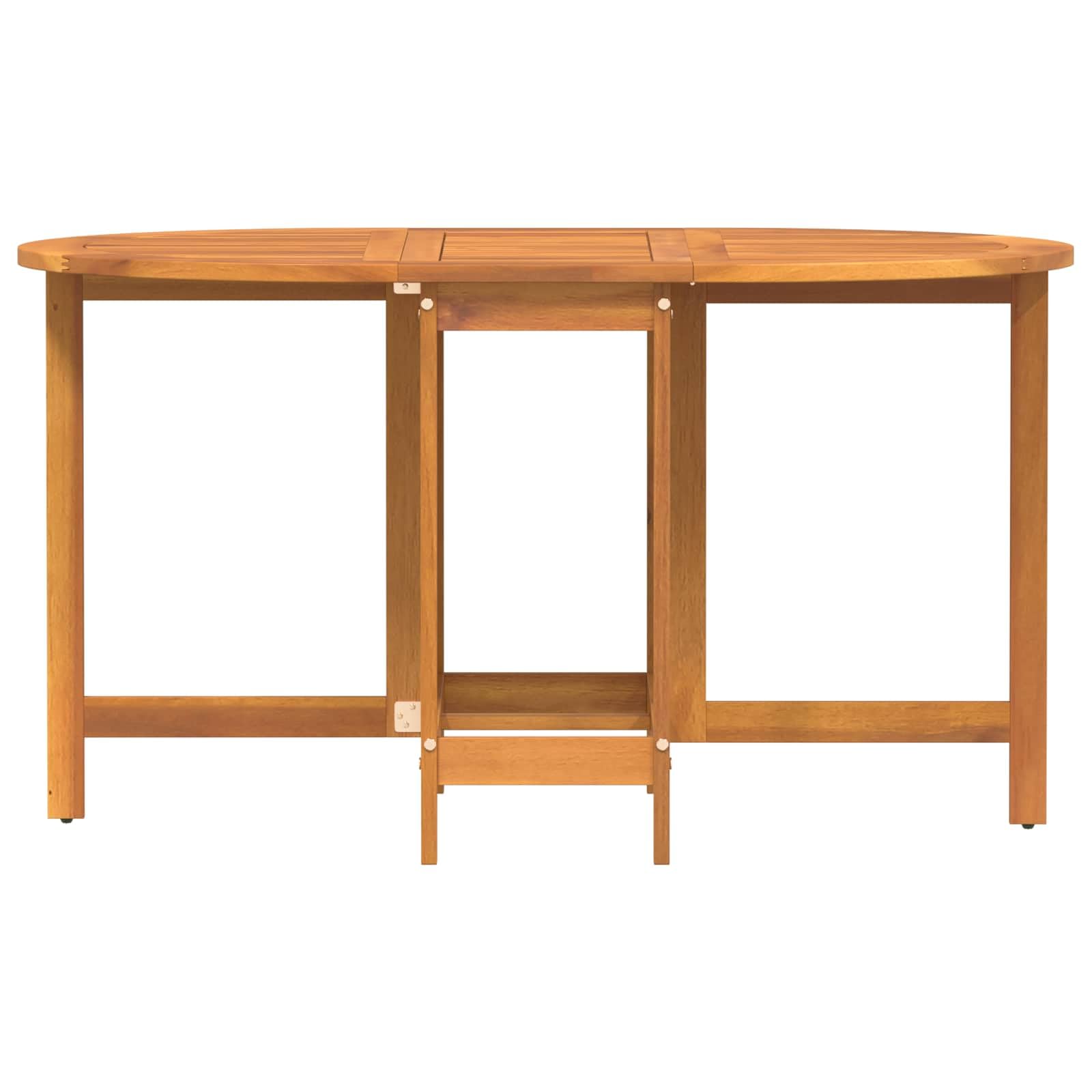 Stół ogrodowy, brązowy, z litego drewna akacjowego, 110 x 60 x 72 cm, składany stół zewnętrzny do ogrodu, na taras i balkon, stabilny drewniany stół o rustykalnej elegancji, trwały i odporny