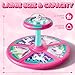 Lehoo Castle Unicorn Sit and Spin Toys for Toddlers 1-3 Girls, Toddler Sit n Spin with Lights and Music, 360°Spinning Seat for Body Balance Training, Sensory Toys Birthday Gift for Kids 2-4