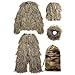 Xoeryoy Ghillie Suit 3D Camo Leafy Lightweight Hunting Clothes for Men Breathable Ghillie Poncho for Hunters, Sniper Airsoft, Paintball, M