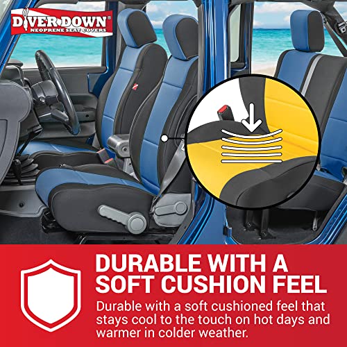 Diver Down Neoprene Seat Cover Set - Fits Jeep Jk 2007-2018 Wrangler - Front And Back Seat Set - Waterproof Custom Fit Seat Covers - Fits Jeep Seat Covers Wrangler 4 Door Jk - (Yellow, 4Dr, 08-10) #TOP4