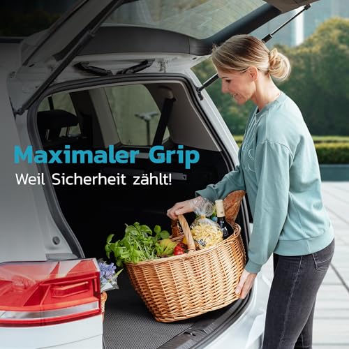 TRIBURG Universal Antirutschmatte 120x100cm Zuschneidbar und Abwaschbar - Kofferraummatte | Teppich Antirutschunterlage | Schubladen Matte | Kofferraum Schutzmatte | Antirutschmatte für Teppich