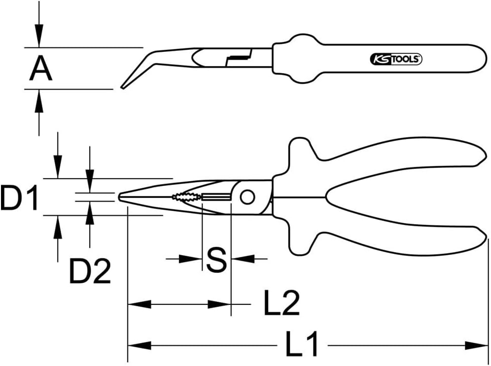 KS TOOLS Insulated Plastic Combination Pliers, 230mm