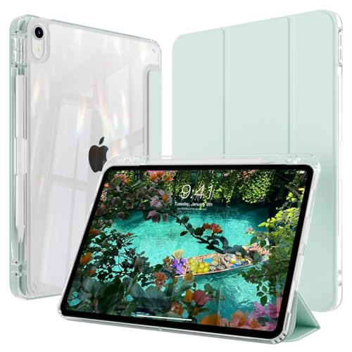 Coque iPad 10e génération premium étui transparent haute résistance et cadre TPU souple