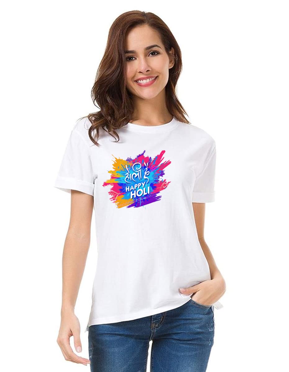 Unisex T-Shirt(Moq3-Holi-tshirt-pt08-05-L_White_L)