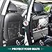 XYMZR Panda Bathtub Funny Car Backseat Organizer, Fashion Seat Back Protectors Kick Mats with Storage Pockets for SUV Minivan or Truck Seats