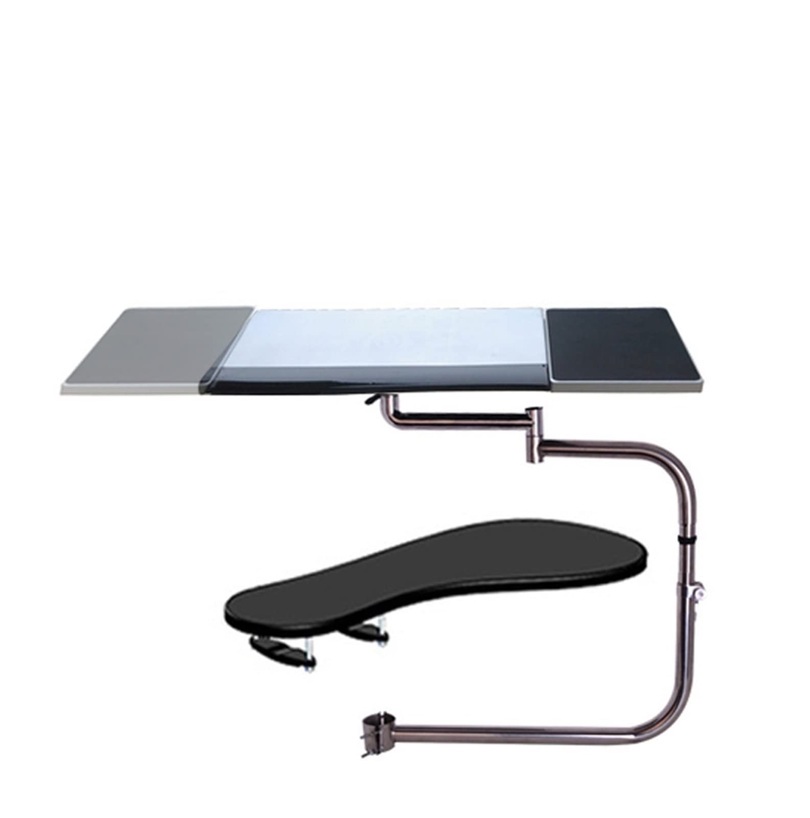 Support de bureau en acier inoxydable OK330W-N supportant 20 kg avec fixation souris sur chaise