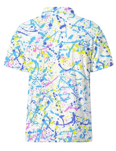 Golf Polo Shirts for Men Funny Print Golf Polos Short Sleeve Performance Men's Golf Shirts Quick Dry2