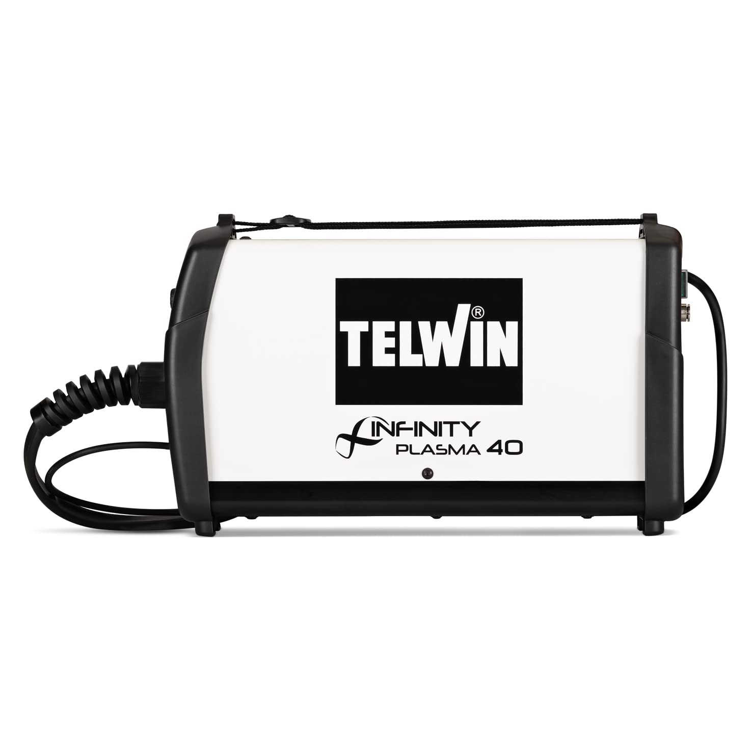 Telwin Infinity Plasma 40, Sistema Taglio Plasma Inverter 230V Monofase – Plasma Cutter ad Aria Compressa, Taglio fino a 15 mm, con Torcia PH, Protezioni Integrate, Compatto