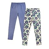 Mightly Girls' Leggings with Reinforced Knees | Organic Cotton Soft Yoga Pants, Comfort Dance & Runn