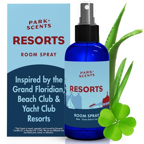 Park Scents Resorts Floridian Theme Park Inspired Luxury Hotel Fragrance Room Spray Clover Aloe Citrus & Daisy Air Freshener Spray Birthday Gifts for Women Sister Hostess Best Friend (4oz)
