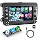 Produktbild Lehwey Bluetooth Autoradio mit Bildschirm für Golf 5 6 VW Polo T5 Passat Touran Seat mit Navi WLAN FM/AM, Apple Carplay, Android Auto, Lenkrad Strg, 2Din Android 14 Dab Auto Radio Touch Display 7 Zoll
