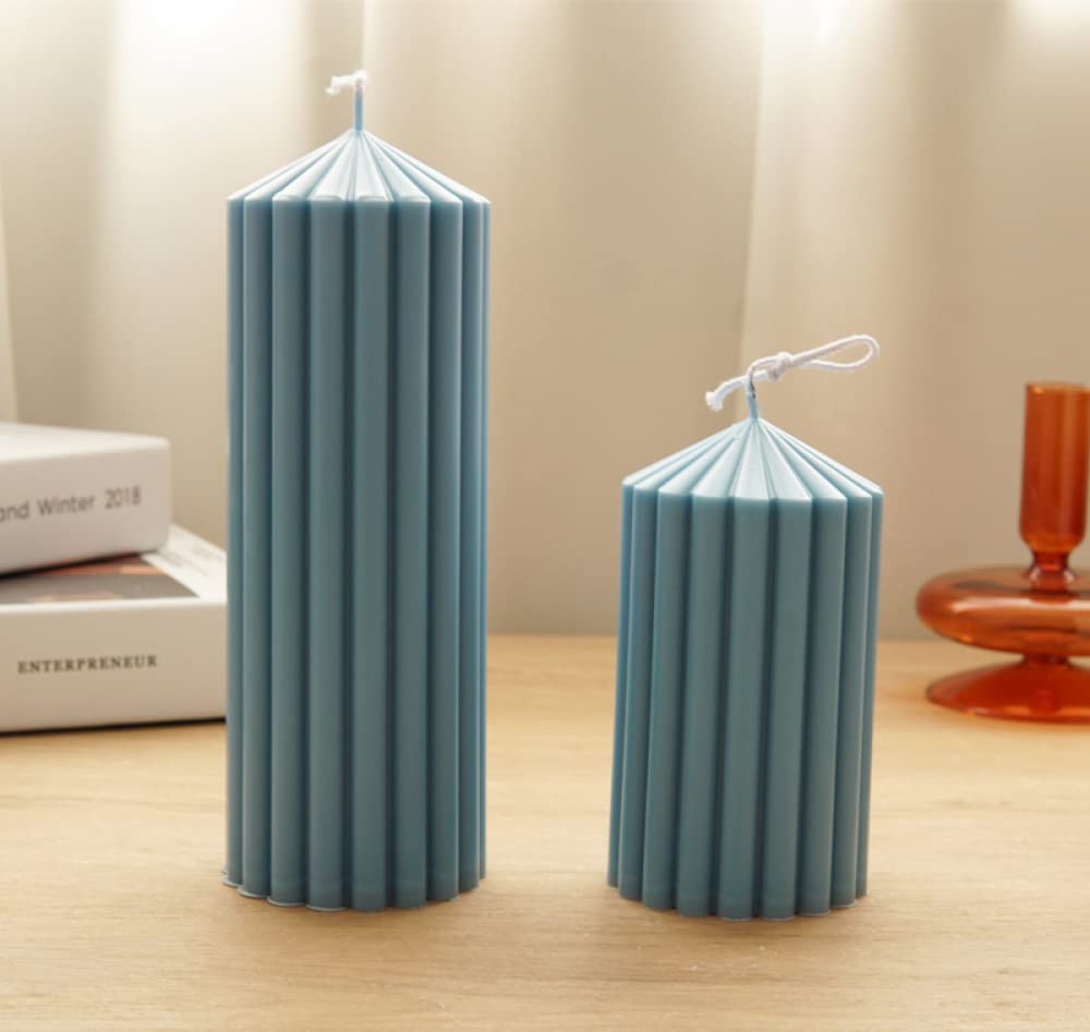 ARKEM Gruba forma do świec zapachowych, kształt geometryczny, plastikowa forma do świec, plastikowy cylindryczny młynek do świec, forma do dekoracji świec zapachowych, mała