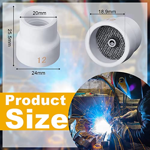 12 Tig Cups Ceramic Tig Welding Cups Torch Accessories Compatible With Tig Argon Arc Welding Tools #TOP1