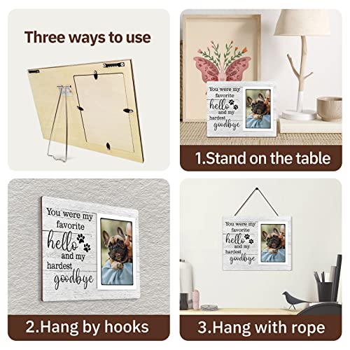 Steadstyle Pet Memorial Picture Frame - Sympathy Gifts For Loss Of Dog, Dog Photo Frame Passed Away Gift, Pet Remembrance Gift, Dog Footprint, Pet Loss Gifts 4X6 In… #TOP5