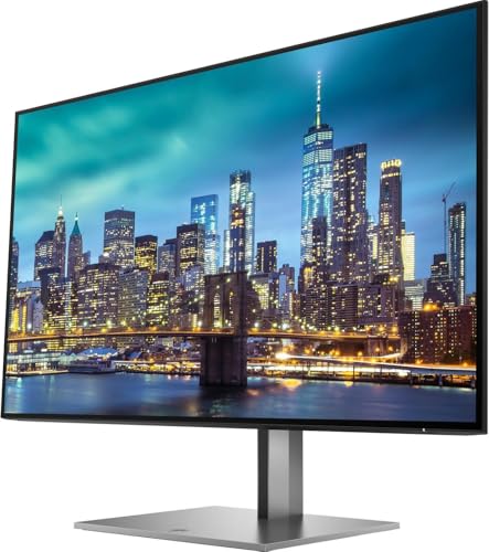 Image of HP Z27 27 Inch 4K UHD 3840 x 2160 LED Backlit Monitor (2TB68A8#ABA) 2-Pack Bundle with Fully Adjustable Desk Mount Monitor Stand
