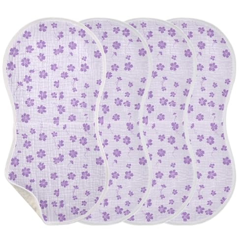 Purple Crush Cotton Muslin Burp Cloth Breathable spit up Rags for boy and Girl Set of 2, 22x11in3