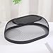 AJIODA Metal Mesh Steel Basket, Oval Metal Wire Storage Organizer Baskets Multi Functional Kitchen Baskets Countertop Fruit Baskets Garden Harvest Basket for Kitchen Picnic Decor Cabinet Home, Black