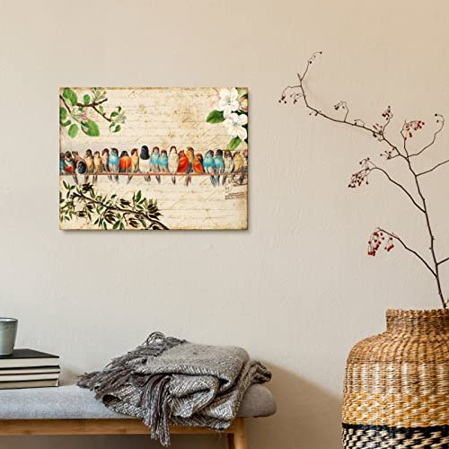 Peinture oiseaux et fleurs pour rafraîchir un mur vide sans effort