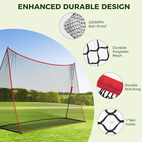 DUMOS 10x7ft Golf Net Red