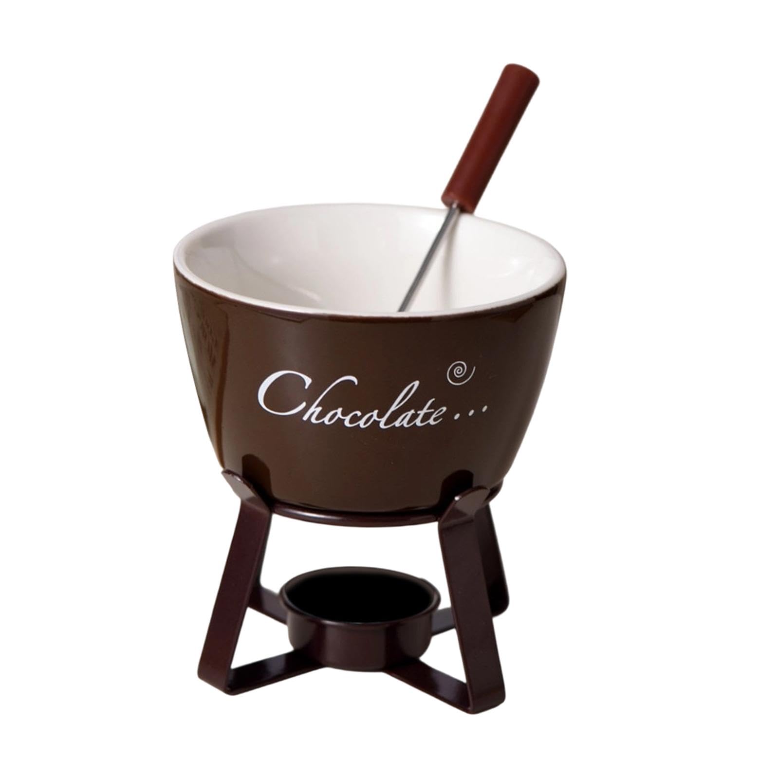 Appareil à fondue au chocolat avec bougie chauffe-plat et mini fondoir à tapas Gralara