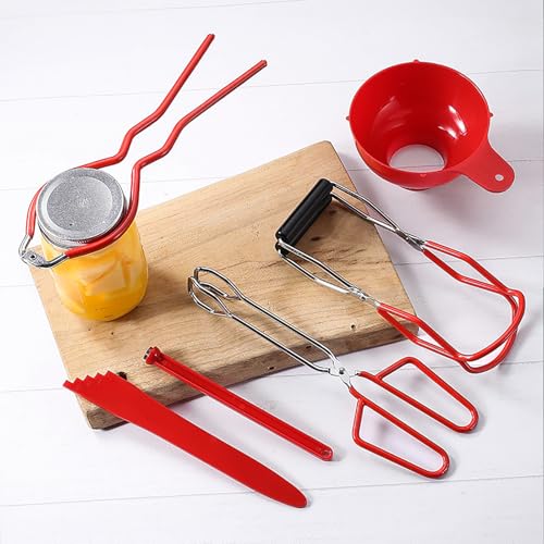 6PCS Canning Supplies Canning Kit, Canning Essentials Set, Canning Supplies Essentials Boxed Set Canning Supplies Starter Kit Included Canning Jar Lifter Canning Funnel Bubble Popper by CasaVibe - Used condition - Image 6