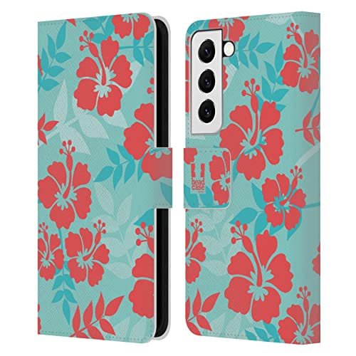 Étui portefeuille Samsung S22 5G Head Case Designs motifs hibiscus