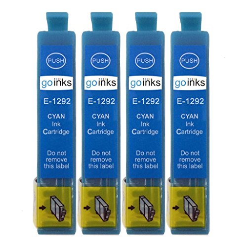 Go Inks - Cartuchos de Tinta Cian para impresoras Epson T1292 (compatibles con impresoras Epson Stylus Office)