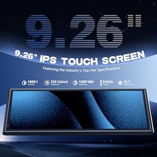 Krunia 9.26" Wireless Portable Car Play Screen for Apple CarPlay & Android Auto, OTA Updates, Backup Camera, Mirror Link, 5.0 Bluetooth, Voice Control, GPS Navigation, FM