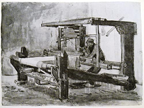 Toile Van Gogh le tisserand à son métier 60x90cm impression haute définition portrait d'art mural