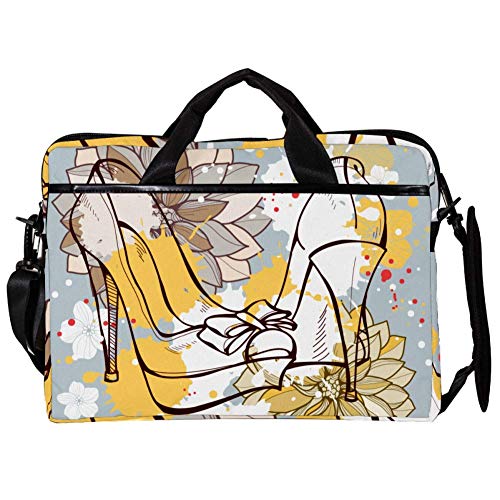 Sacoche PC portable 14 15.4 pouces à motif talons hauts bandoulière