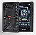 Dual Layer Shockproof TPU Carbon Fiber Textured Hard Rugged Protective Skin Cover Shell Case for Sony Walkman NW-A300 Series NW-A306 NW-A307 (Black)