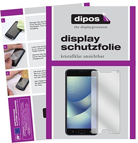 dipos I 2X Protector de Pantalla Compatible con ASUS Zenfone 4 ZE554KL pelicula Protectora Claro