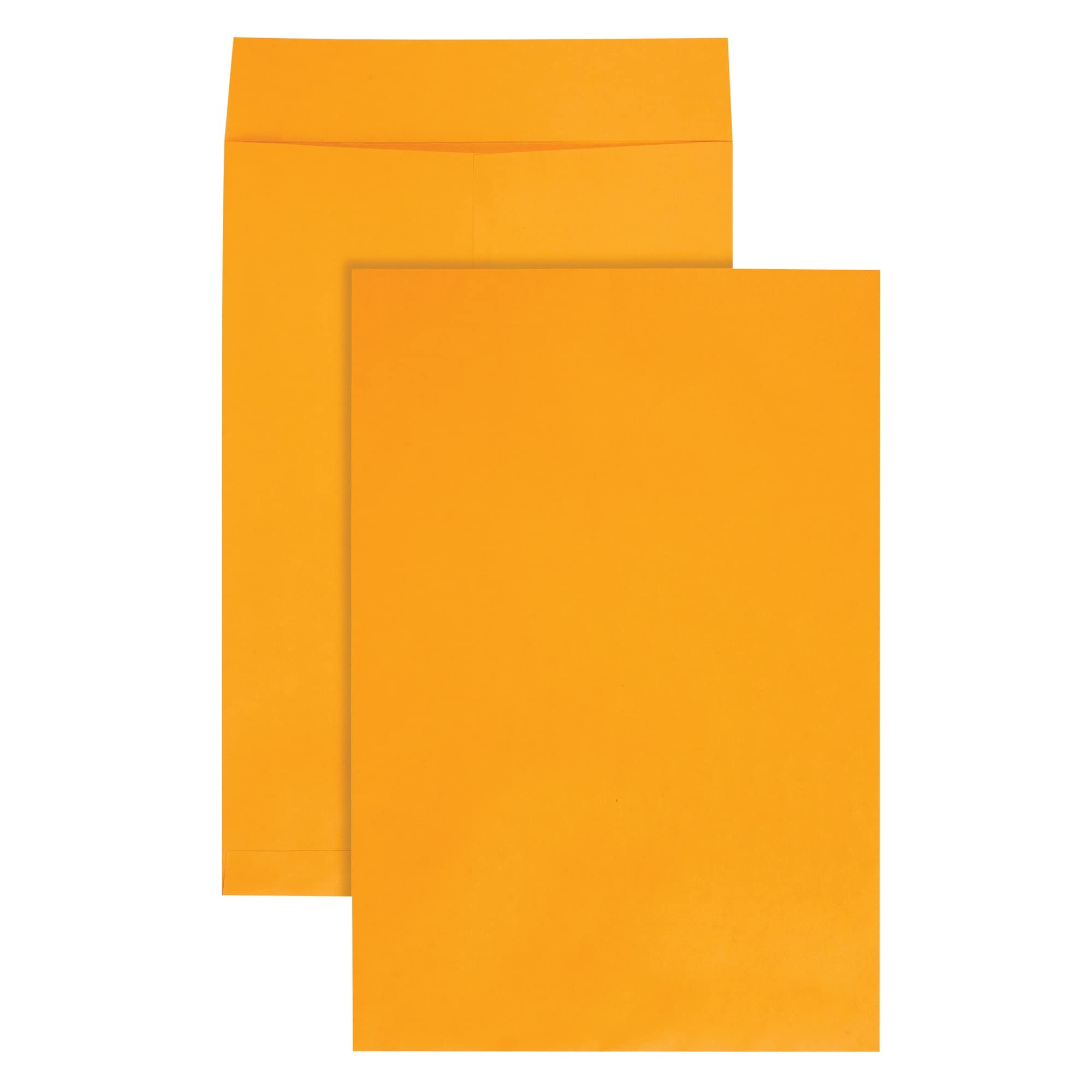 quality park jumbo kraft envelopes, 12-1/2 x 18-1/2, ungummed catalog envelopes for storing and organizing, 28 lb kraft paper, 25 per box (qua42353), light brown
