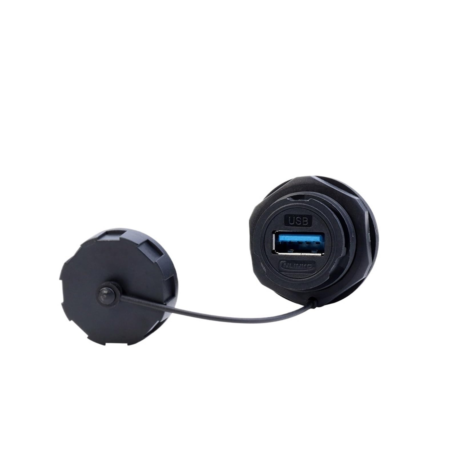 1 x USB 2.0 USB 3.0 Typ C 3.1 Modul SMT 3-Punkt-Schnalle Panel Mount Buchsenbuchsen Wasserdicht IP67 Bajonettanschluss (Typ H)