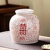 Utilisation multifonctionnelle : ces pots de gingembre bleu-blanc équilibrent beauté et fonctionnalité et sont parfaits pour stocker du thé en vrac, du sucre, des épices et des noix. Il peut également être utilisé comme vase à fleurs pour les centres de table ou est une œuvre d'art indépendante. Le pot de gingembre mesure 9,4 pouces de haut x 7,9 pouces, ce qui signifie qu'il s'adapte parfaitement n'importe où dans votre maison. Du comptoir de la cuisine à la table du salon.